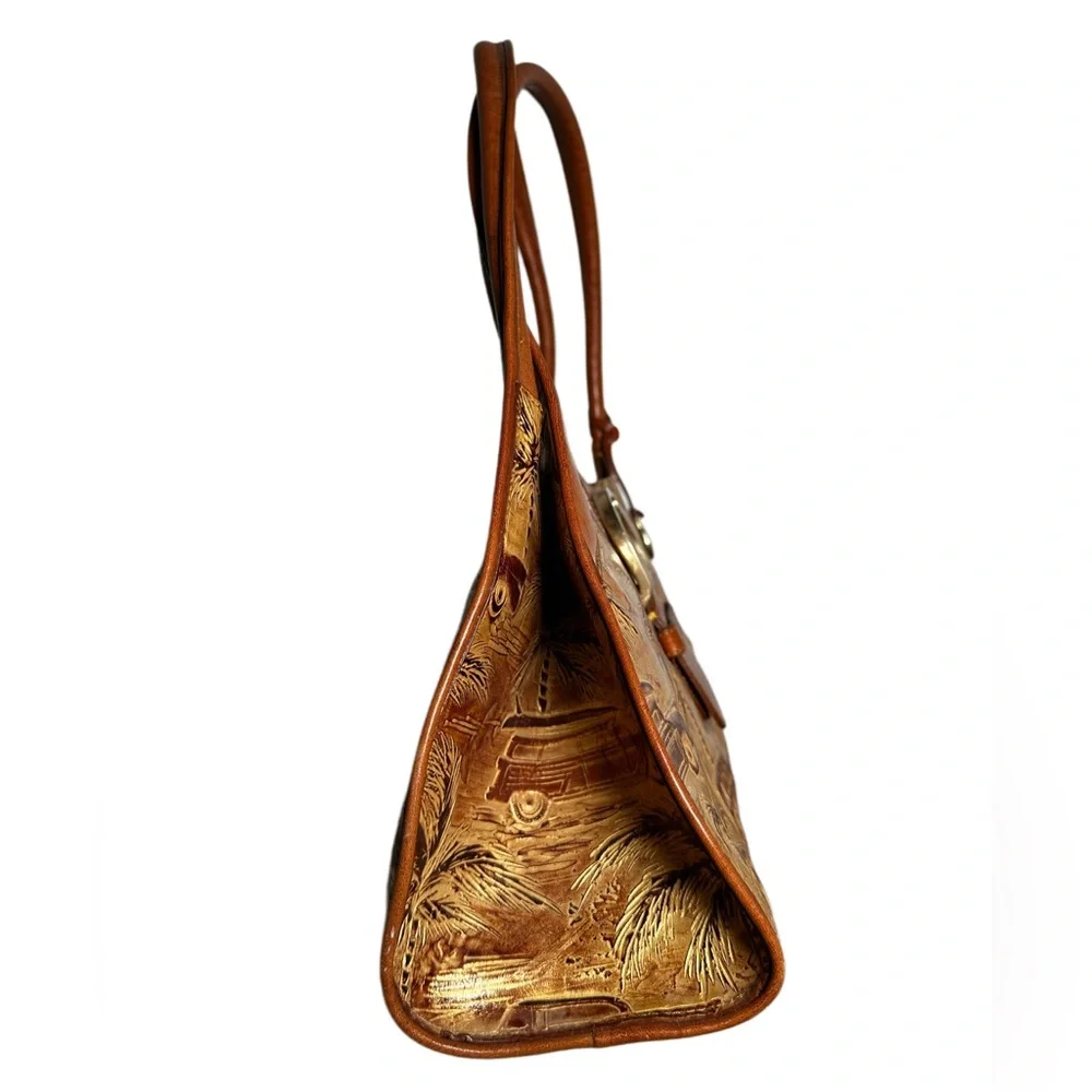 BRAHMIN FAIRHAVEN Sophie copper Copacabana surf texture leather Bag never used - Picture 9 of 16